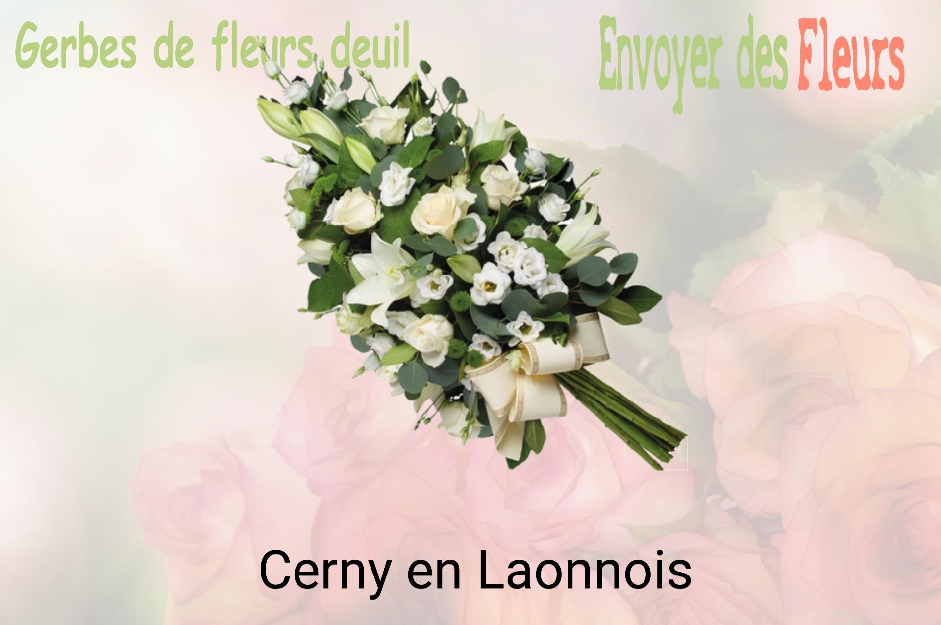 Gerbe de fleurs de deuil livrée à Cerny-en-Laonnois